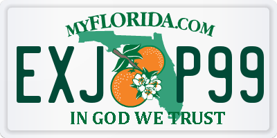 FL license plate EXJP99