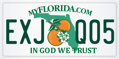 FL license plate EXJQ05