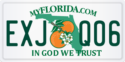 FL license plate EXJQ06