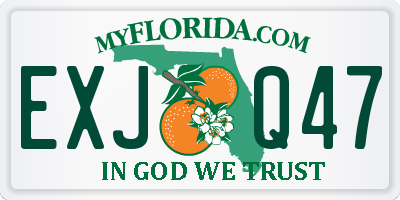 FL license plate EXJQ47