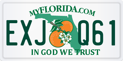 FL license plate EXJQ61
