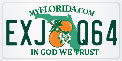 FL license plate EXJQ64