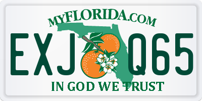 FL license plate EXJQ65