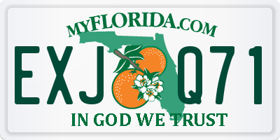 FL license plate EXJQ71