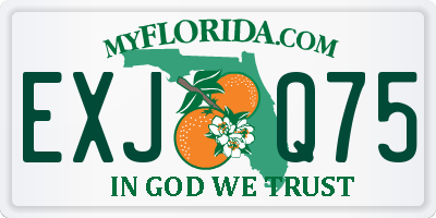 FL license plate EXJQ75