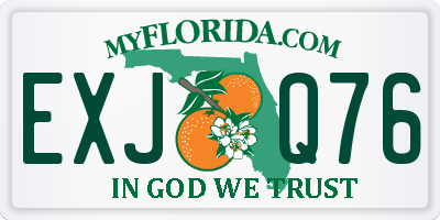 FL license plate EXJQ76