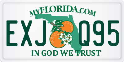 FL license plate EXJQ95