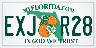 FL license plate EXJR28