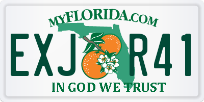 FL license plate EXJR41