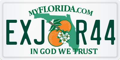 FL license plate EXJR44