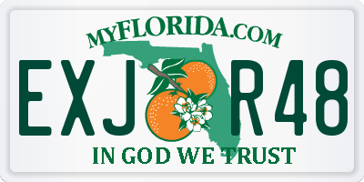 FL license plate EXJR48