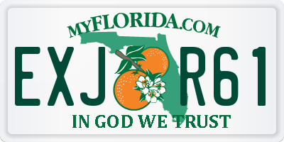 FL license plate EXJR61