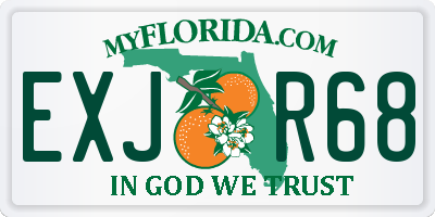 FL license plate EXJR68