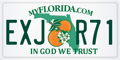 FL license plate EXJR71