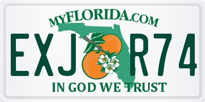 FL license plate EXJR74