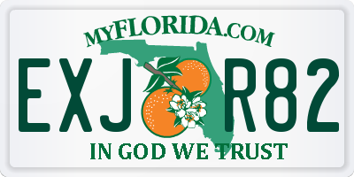 FL license plate EXJR82