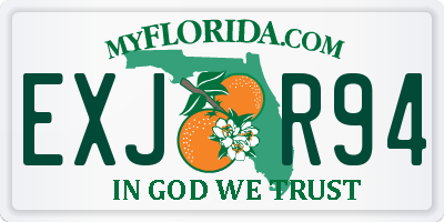 FL license plate EXJR94