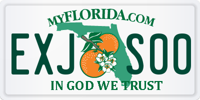 FL license plate EXJS00