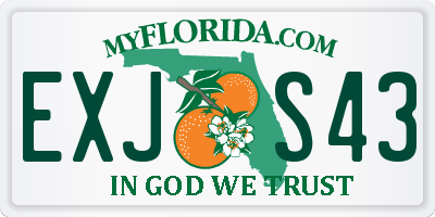 FL license plate EXJS43