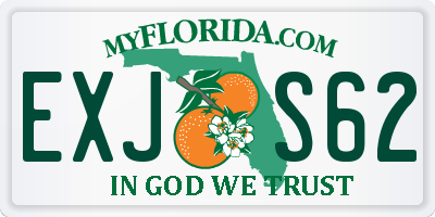 FL license plate EXJS62