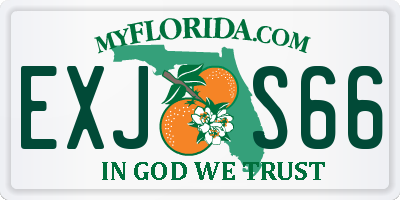 FL license plate EXJS66