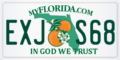 FL license plate EXJS68