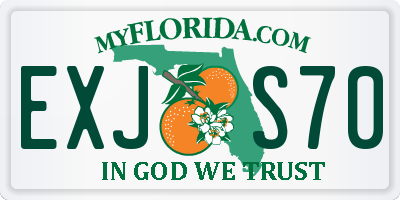 FL license plate EXJS70