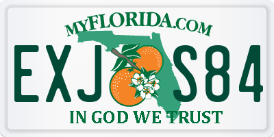FL license plate EXJS84