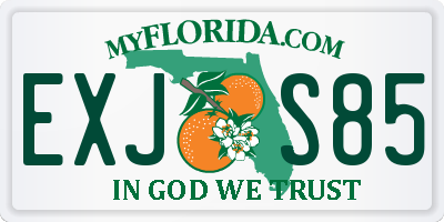 FL license plate EXJS85