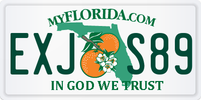 FL license plate EXJS89