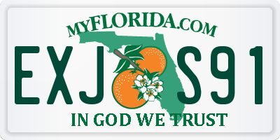 FL license plate EXJS91