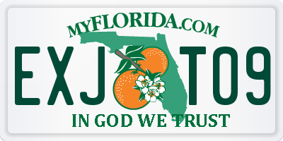 FL license plate EXJT09