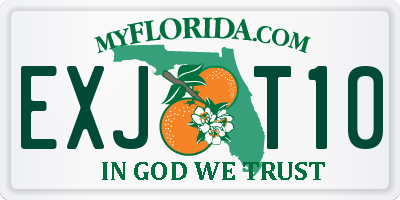 FL license plate EXJT10