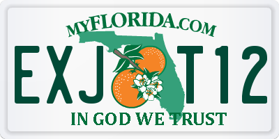 FL license plate EXJT12