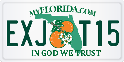 FL license plate EXJT15
