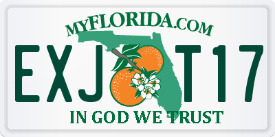FL license plate EXJT17
