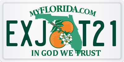FL license plate EXJT21