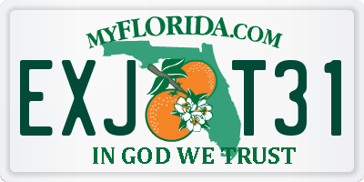 FL license plate EXJT31