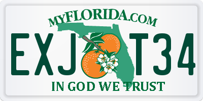FL license plate EXJT34