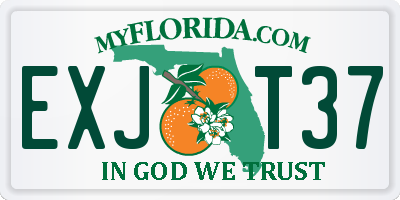 FL license plate EXJT37