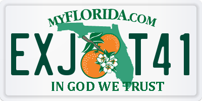 FL license plate EXJT41