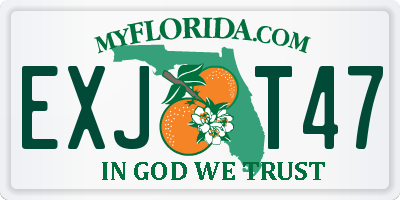 FL license plate EXJT47