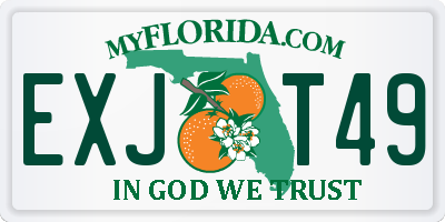 FL license plate EXJT49