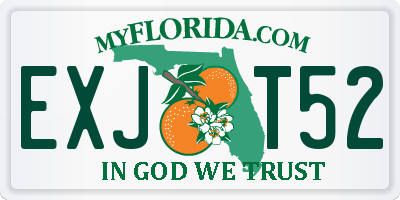 FL license plate EXJT52