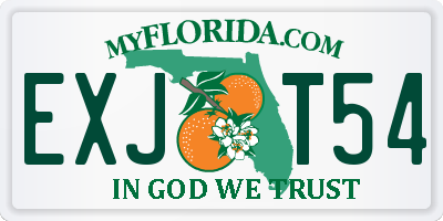 FL license plate EXJT54