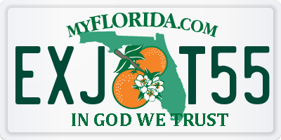 FL license plate EXJT55