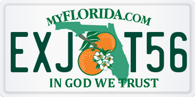 FL license plate EXJT56