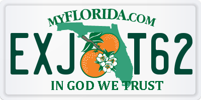 FL license plate EXJT62