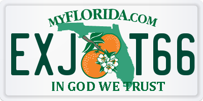 FL license plate EXJT66