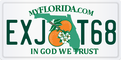 FL license plate EXJT68